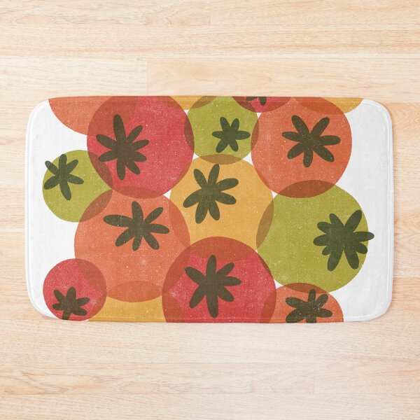 Item preview, tomato lino print art designed and sold by KitschByKate.