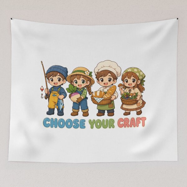 Item preview, Choose Your Craft Cozy Gamer Angler Farmer Baker Forager designed and sold by chattsuede.