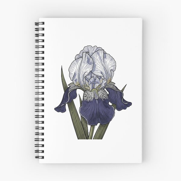 Item preview, Vintage Blue Iris - Moody Botanical Engraving designed and sold by Dzblack.