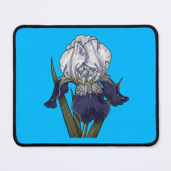 Item preview, Vintage Blue Iris - Moody Botanical Engraving designed and sold by Dzblack.
