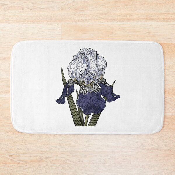 Item preview, Vintage Blue Iris - Moody Botanical Engraving designed and sold by Dzblack.