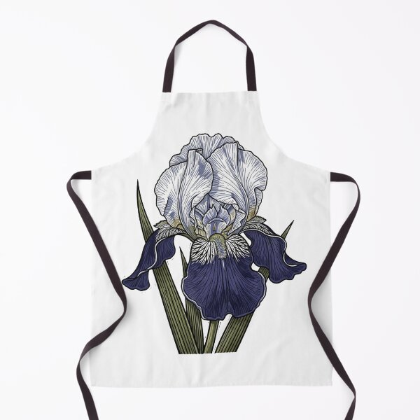 Item preview, Vintage Blue Iris - Moody Botanical Engraving designed and sold by Dzblack.