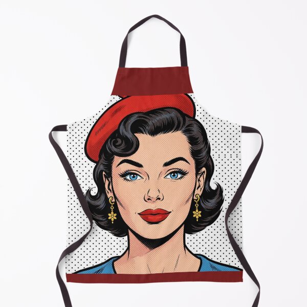 Item preview, Vintage Pop Art French Girl Red Beret Blue Eyes Bonjour designed and sold by MAISON SYLVIE.