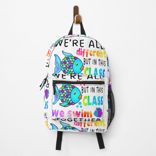 Item preview, We're All Different But in This Class We Swim Together Elementary Teacher Black Text designed and sold by MathWare MathClips.