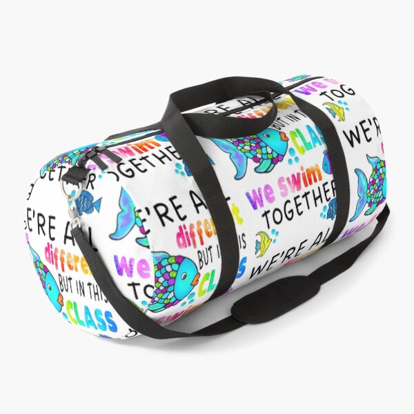 Item preview, We're All Different But in This Class We Swim Together Elementary Teacher Black Text designed and sold by MathWare MathClips.