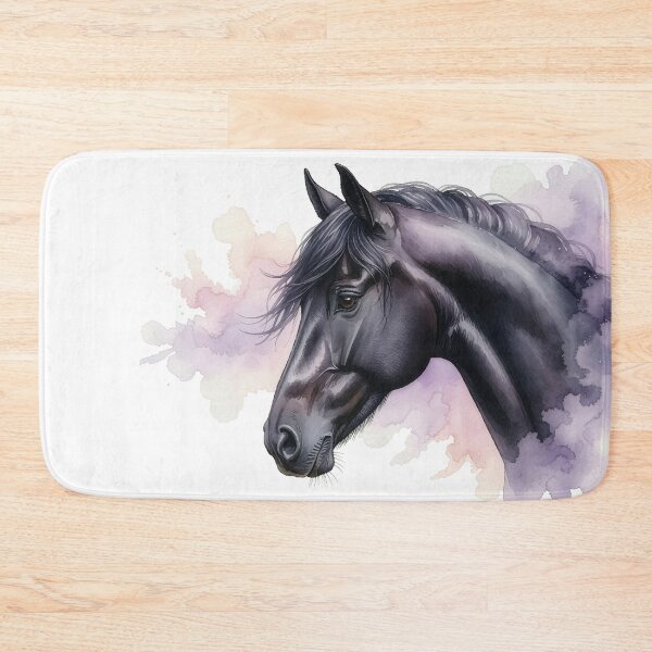 Item preview, Black Horse Pastel Watercolor Portrait Art designed and sold by Rutvain.