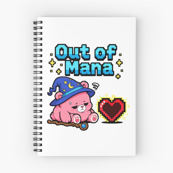 Item preview, Out of Mana Pixel Bear Chibi Wizard RPG Gamer designed and sold by chattsuede.