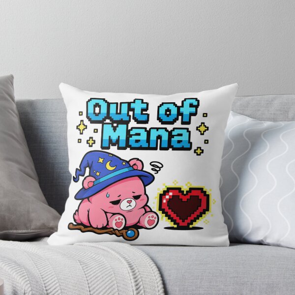 Item preview, Out of Mana Pixel Bear Chibi Wizard RPG Gamer designed and sold by chattsuede.