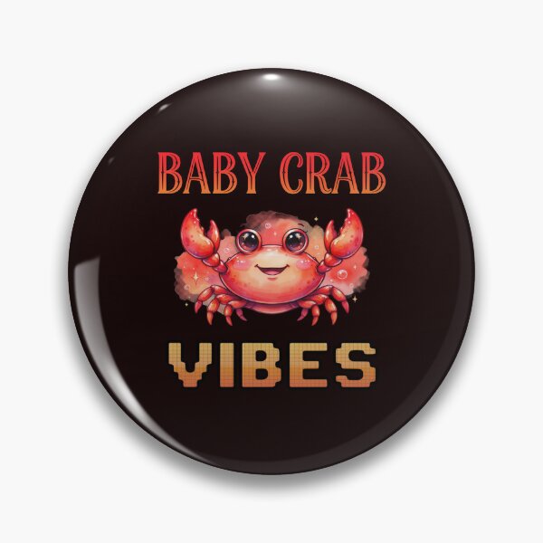 Item preview, Funny  Art Design Funny Crustacean Art Design Cute Baby Crab Positive Vibes designed and sold by fantasticdesign.