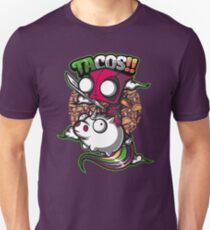 Camiseta ajustada tacos y unicornios