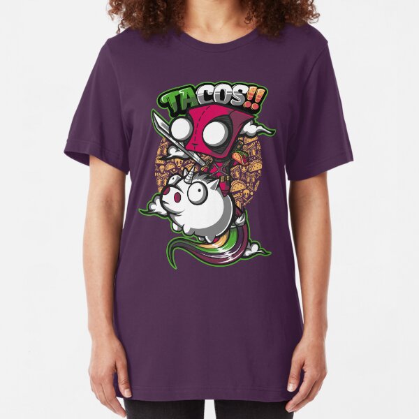 tacos and unicorns Slim Fit T-Shirt
