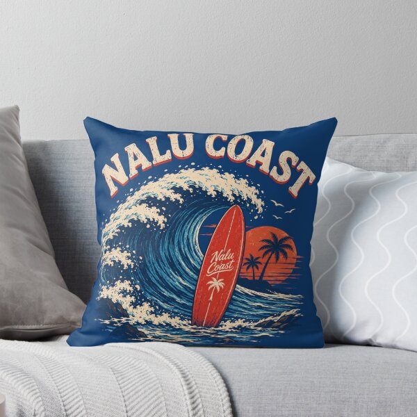 Item preview, Nalu Coast Big Wave Surf | Red Surfboard | Retro Ocean Beach Art  designed and sold by Nalu Coast.
