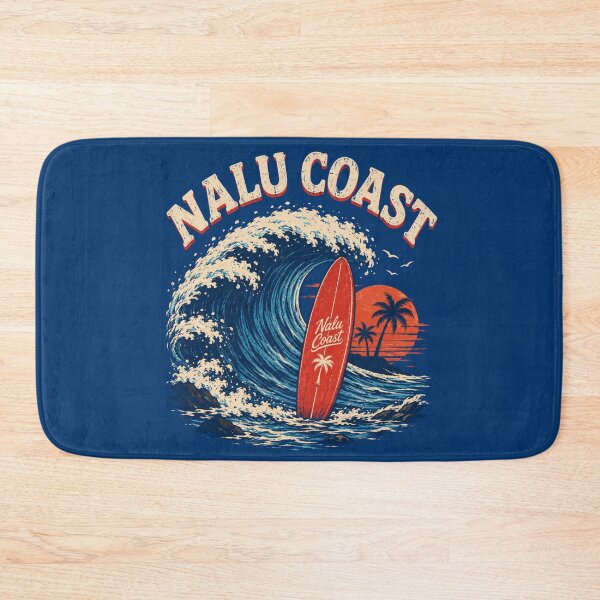 Item preview, Nalu Coast Big Wave Surf | Red Surfboard | Retro Ocean Beach Art  designed and sold by Nalu Coast.