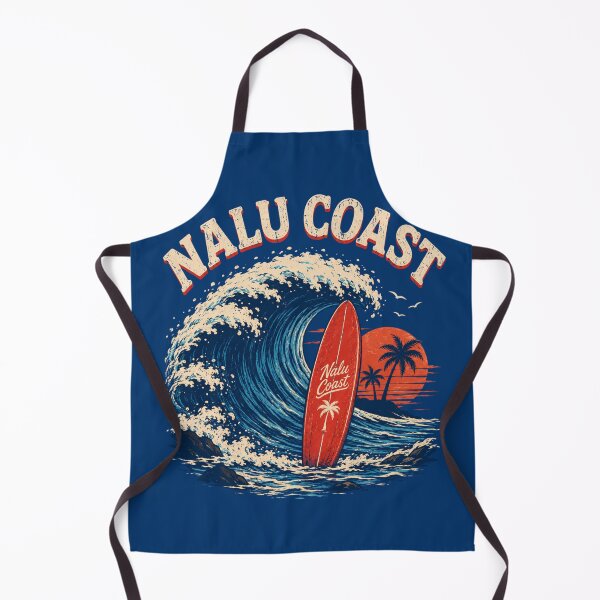 Item preview, Nalu Coast Big Wave Surf | Red Surfboard | Retro Ocean Beach Art  designed and sold by Nalu Coast.
