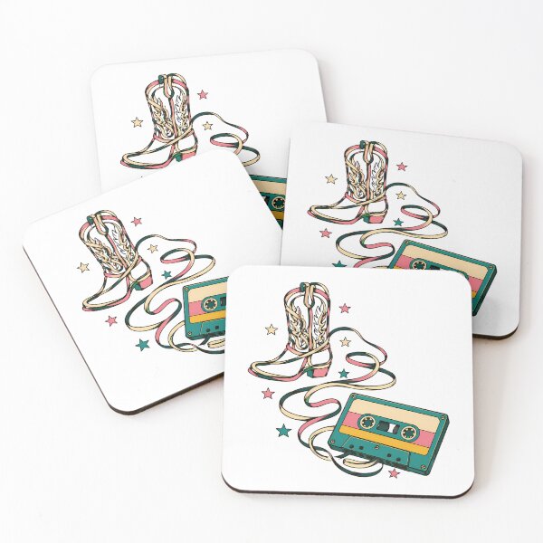 Item preview, Cowboy Boot Cassette Tape Western Nostalgic Vibe designed and sold by chattsuede.