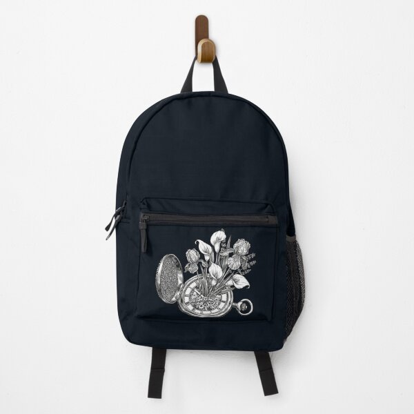 Item preview, Time in Bloom - Vintage Pocket Watch & Flowers Line Art designed and sold by Dzblack.