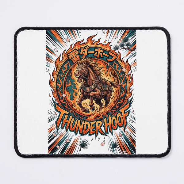 Item preview, Thunder Hoof — Blazing Fire Horse Japanese Ukiyo-e Style Tee v1 designed and sold by CornishPixiPony.