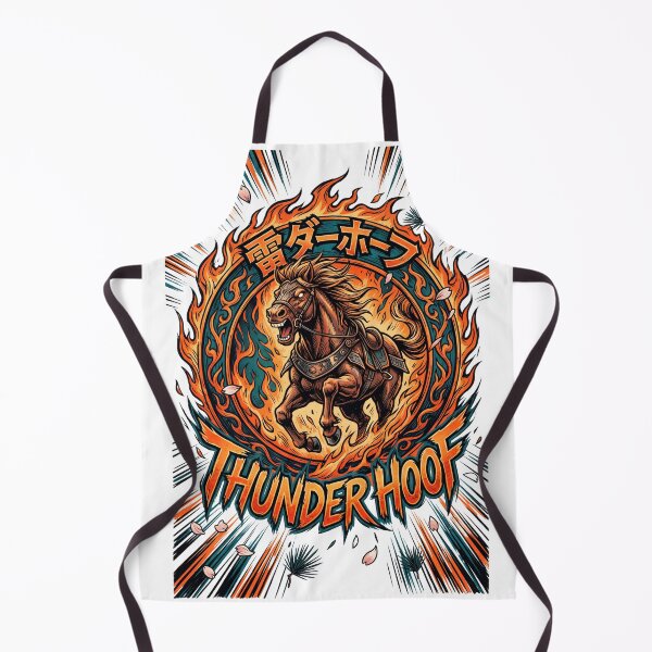 Item preview, Thunder Hoof — Blazing Fire Horse Japanese Ukiyo-e Style Tee v1 designed and sold by CornishPixiPony.