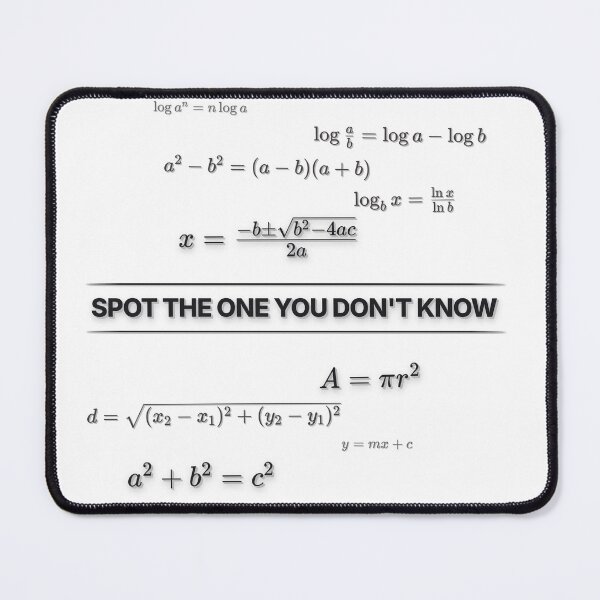 Item preview, Spot the One You Don’t Know – Math Formula Challenge for Students & Teachers designed and sold by CalmWorldShop.
