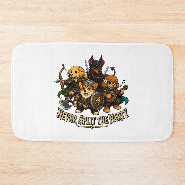Item preview, Never Split The Party Fantasy Canines And Tabletop Roleplay designed and sold by chattsuede.