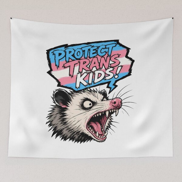 Item preview, Protect Trans Kids Opossum Grungy Advocate Pride designed and sold by chattsuede.