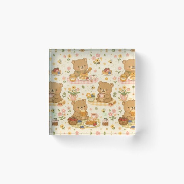 Item preview, Bear Cozy Spring Honey Brunch Pattern designed and sold by Soft Berry Studio.
