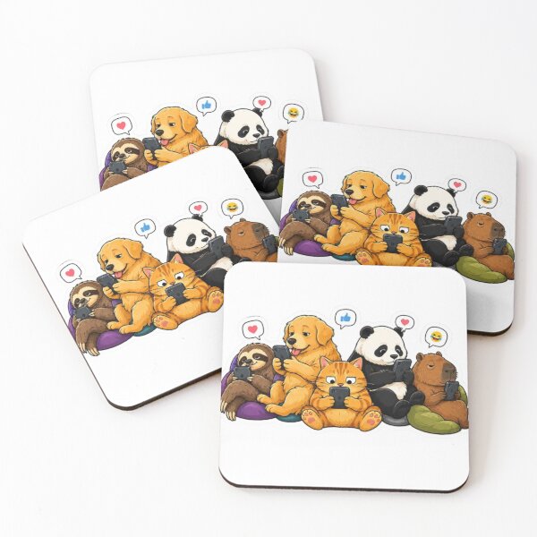 Item preview, Animals on Beanbags Scrolling Social Media designed and sold by Snurly.