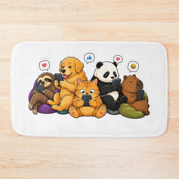 Item preview, Animals on Beanbags Scrolling Social Media designed and sold by Snurly.