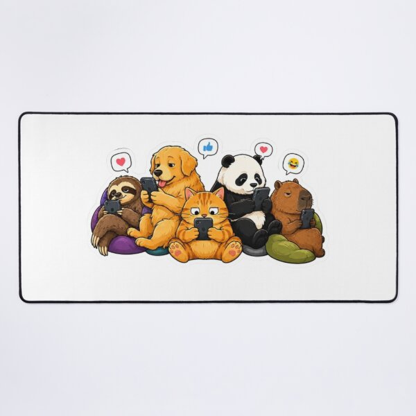 Item preview, Animals on Beanbags Scrolling Social Media designed and sold by Snurly.