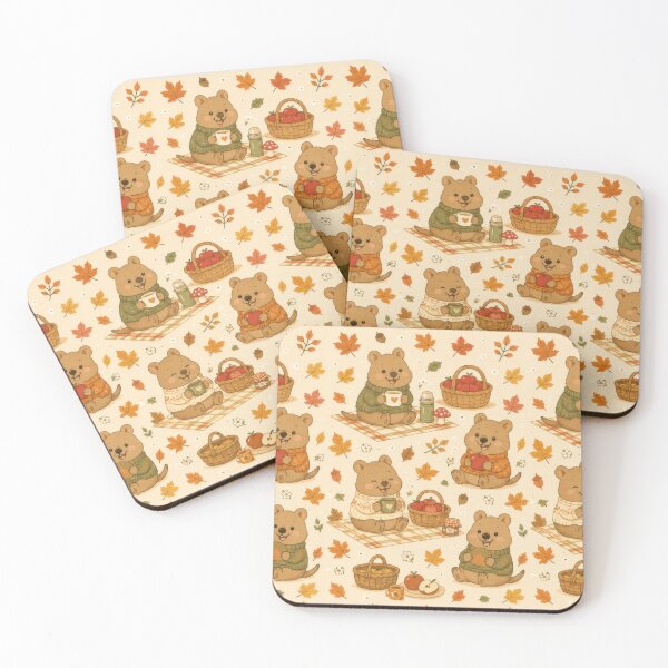 Item preview, Quokka Autumn Sweater Picnic Pattern designed and sold by Soft Berry Studio.