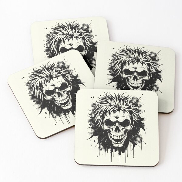 Item preview, Punk Mohawk Skull Ink Splatter Art designed and sold by ERODED SELF.