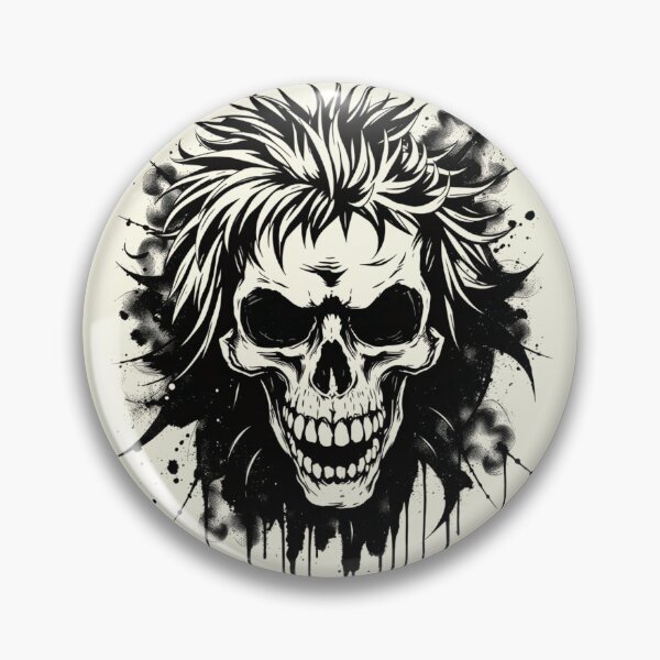 Item preview, Punk Mohawk Skull Ink Splatter Art designed and sold by ERODED SELF.