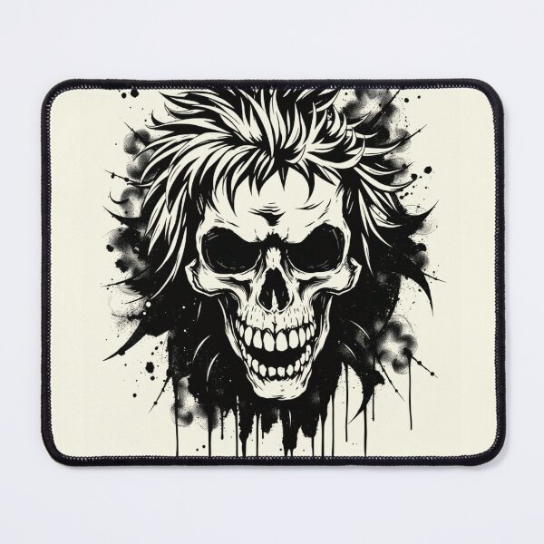 Item preview, Punk Mohawk Skull Ink Splatter Art designed and sold by ERODED SELF.
