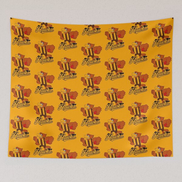 Item preview, Hawthorn Hawks AFL Mascot Logo designed and sold by Luke Foran Sports Art.