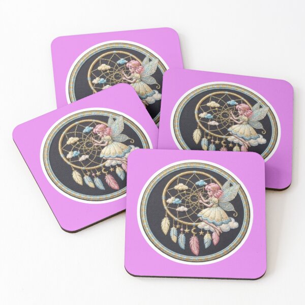 Item preview, Pastel Fairy Weaving a Dream Catcher Embroidered Patch Style  designed and sold by Azurart2.