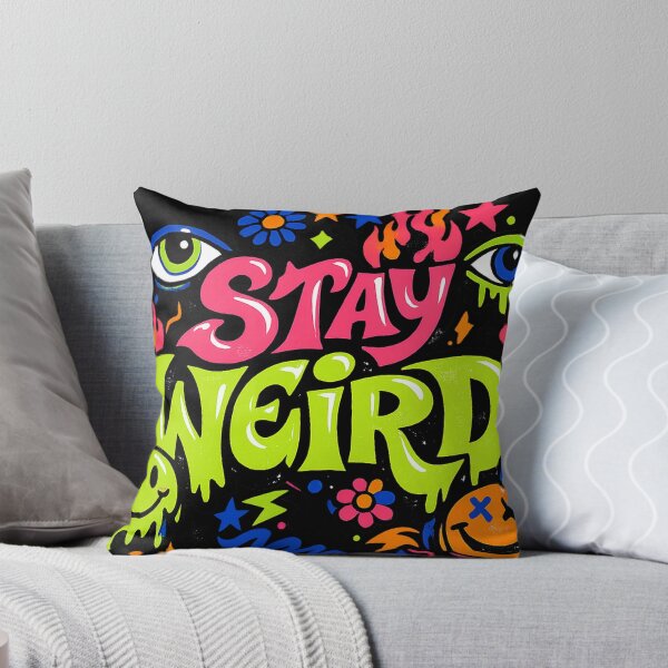 Item preview, Stay Weird Neon Y2K Psychedelic Smiley Eye Graphic Tee Design designed and sold by TM DESIGNS AND MORE.