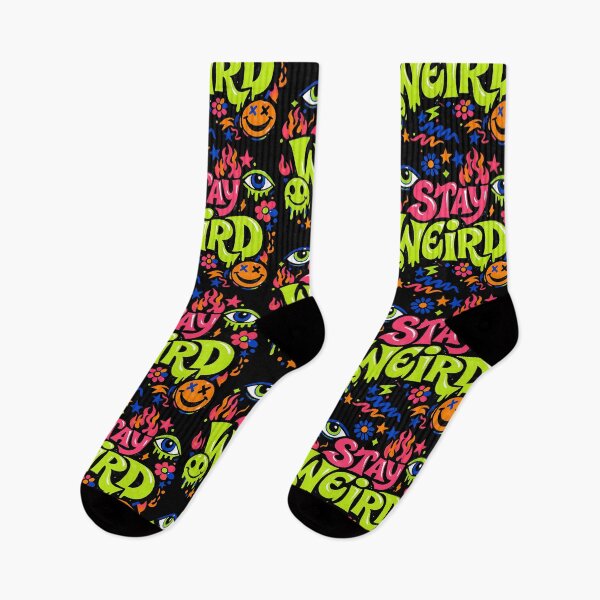 Item preview, Stay Weird Neon Y2K Psychedelic Smiley Eye Graphic Tee Design designed and sold by TM DESIGNS AND MORE.
