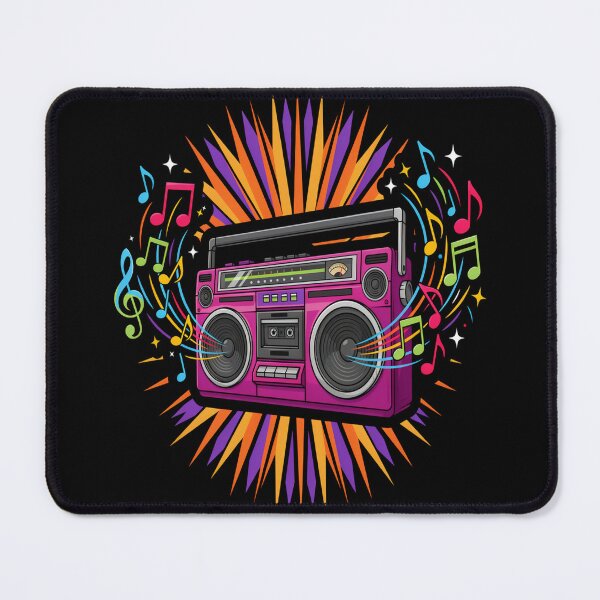 Item preview, Retro Boombox – Colorful 80s Music Explosion Design designed and sold by Midnight Veil Designs.