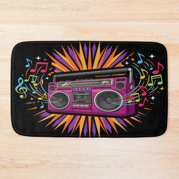 Item preview, Retro Boombox – Colorful 80s Music Explosion Design designed and sold by Midnight Veil Designs.
