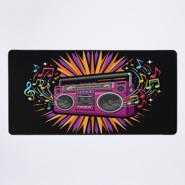 Item preview, Retro Boombox – Colorful 80s Music Explosion Design designed and sold by Midnight Veil Designs.
