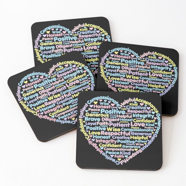 Item preview, Positive Words Heart (V.1) – Inspirational Word Cloud Design designed and sold by D-Islamic.