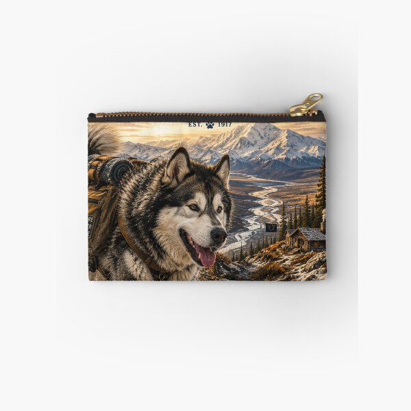 Item preview, Alaskan Malamute Denali National Park Alaska  Adventure Dogs™  Vintage Wilderness Travel designed and sold by TeeVibeHaus.