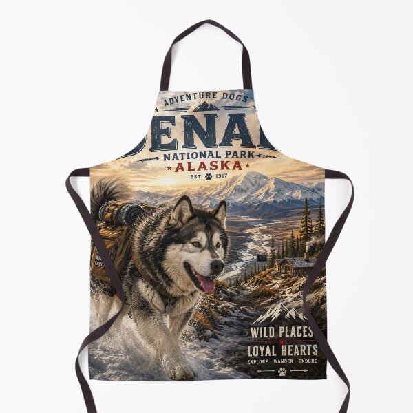 Item preview, Alaskan Malamute Denali National Park Alaska Adventure Dogs™ Vintage Wilderness Travel designed and sold by TeeVibeHaus.