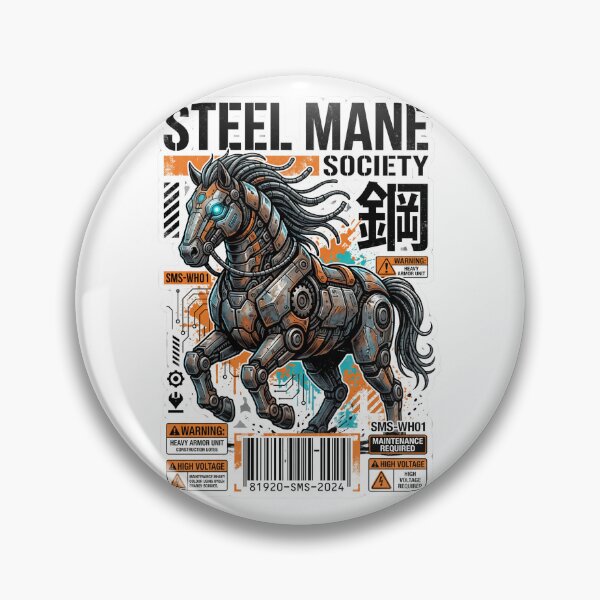 Item preview, Steel Mane Society Mecha Horse — Cyberpunk Armored Stallion v2 designed and sold by CornishPixiPony.