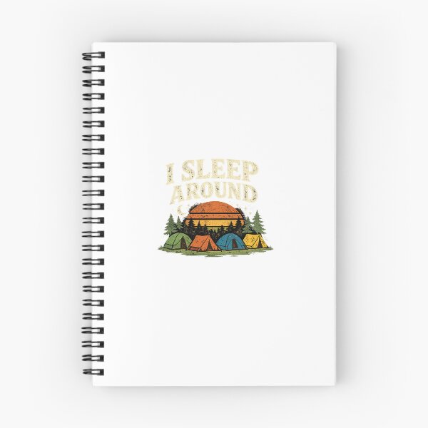 Item preview, I Sleep Around – Funny Retro Camping Design designed and sold by Bertas Shop.