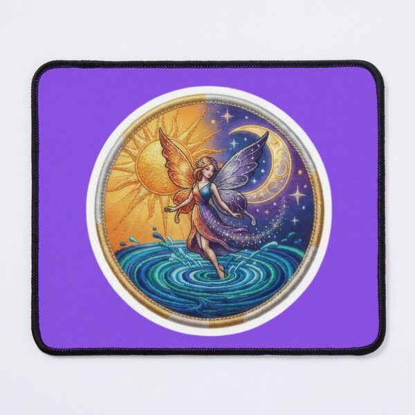 Item preview, Sun and Moon Balance Fairy Celestial Embroidered Patch Style designed and sold by Azurart2.