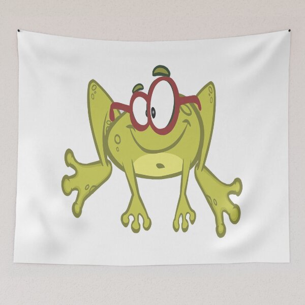 Item preview, Funny Green Frog with Red Glasses Cartoon designed and sold by Johnnies.