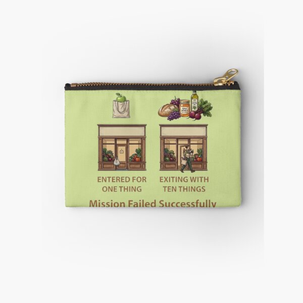 Item preview, Mission Failed Successfully Grocery Shopping – Funny Sarcastic Retail Meme designed and sold by Northern Glow Art.