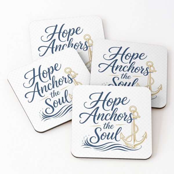 Item preview, Hope Anchors the Soul Christian Inspirational Anchor Quote Design designed and sold by Paltooproducts.