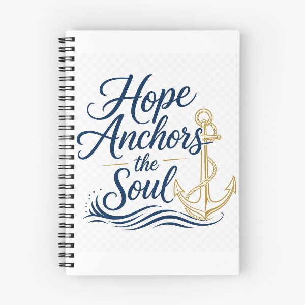 Item preview, Hope Anchors the Soul Christian Inspirational Anchor Quote Design designed and sold by Paltooproducts.